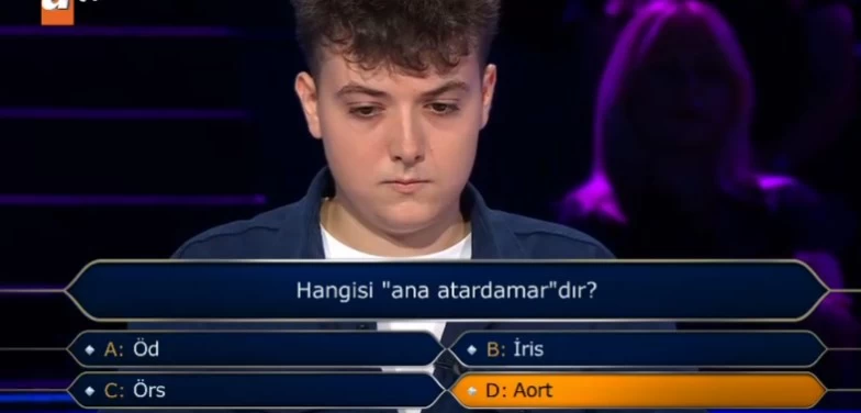 Ana Atardamar Nedir? Kim Milyoner Olmak İster'de Aort Sorusu ve Cevabı