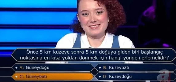 ‘5 Km Kuzeye, 5 Km Doğuya Giden Biri Hangi Yönde İlerlemesi Gerekir?’ İşte Doğru Yanıt ve Detaylar